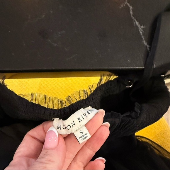 Moon River Black Ruched Bustier Maxi Dress NWT - Picture 3 of 9